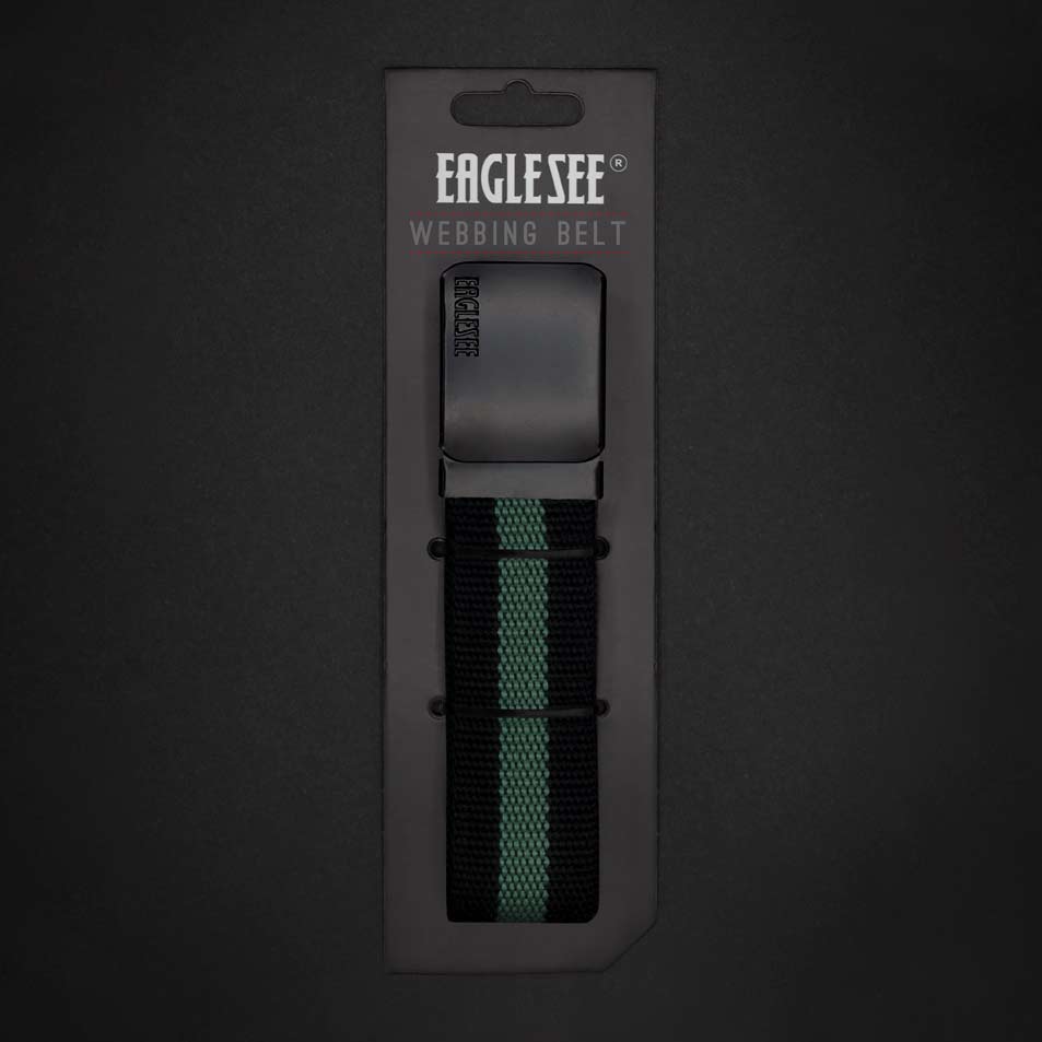 Black Green Line Belt