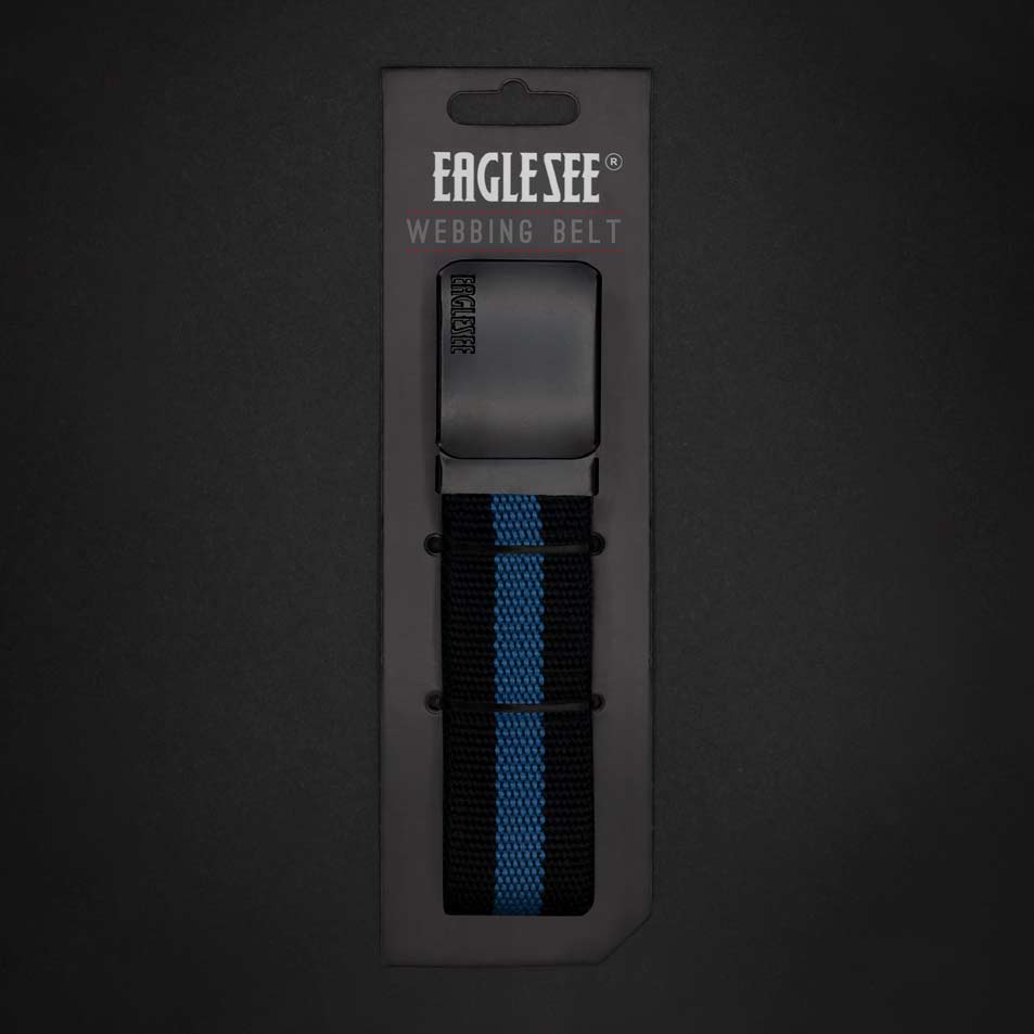 Black Blue Line Belt