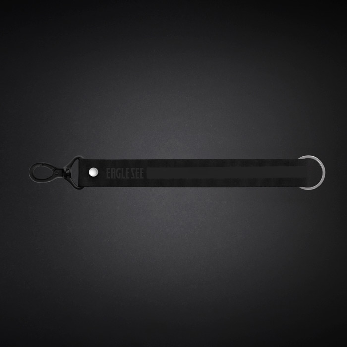 Medium Black Text Linee Lanyard 