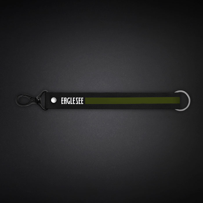  Medium Green Text Line Lanyard 