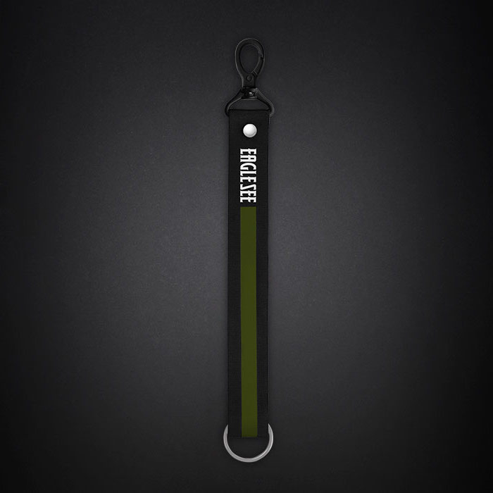  Medium Green Text Line Lanyard 