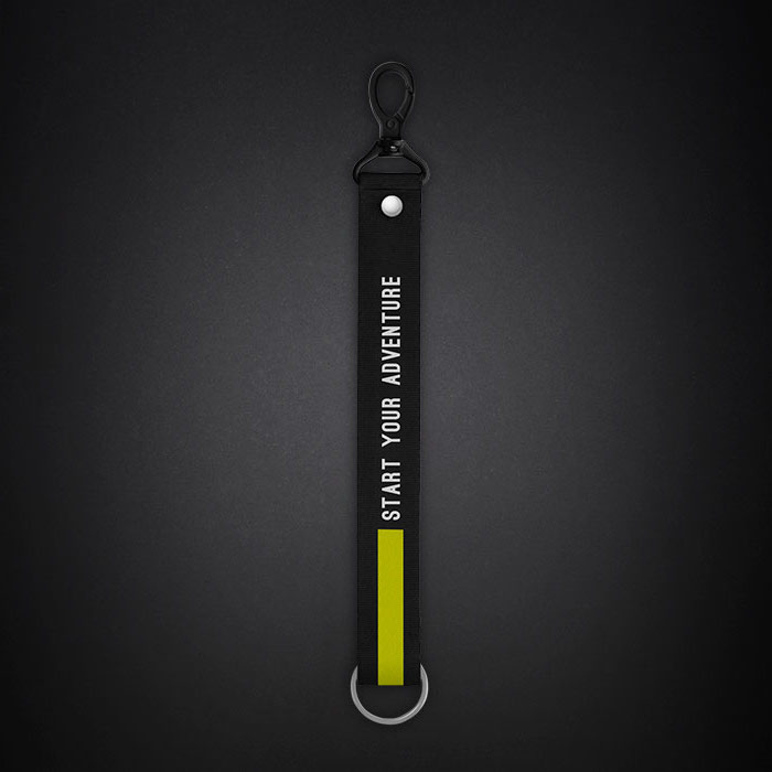  Medium Yellow Text Line Lanyard 