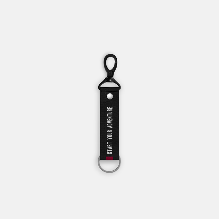 Small Red Text Line Lanyard