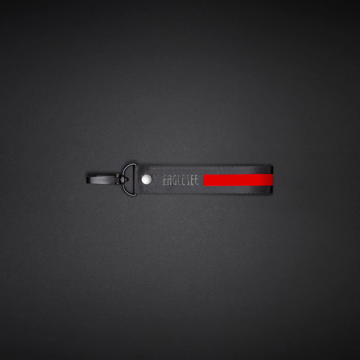 Small Red Text Line Lanyard