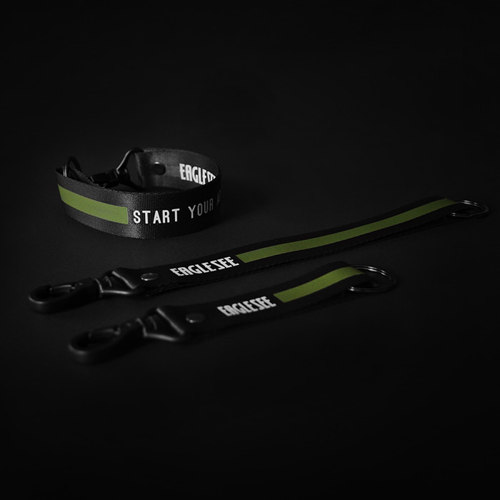  Medium Green Text Line Lanyard 