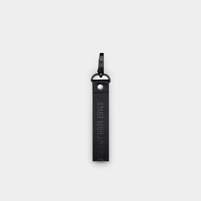 Small Dark Grey Text Line Lanyard