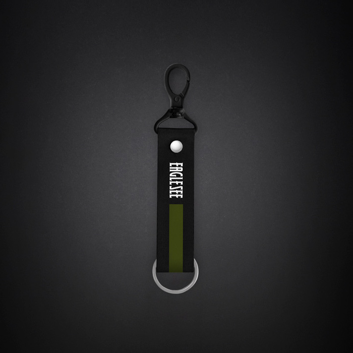 Small Green Text Line Lanyard
