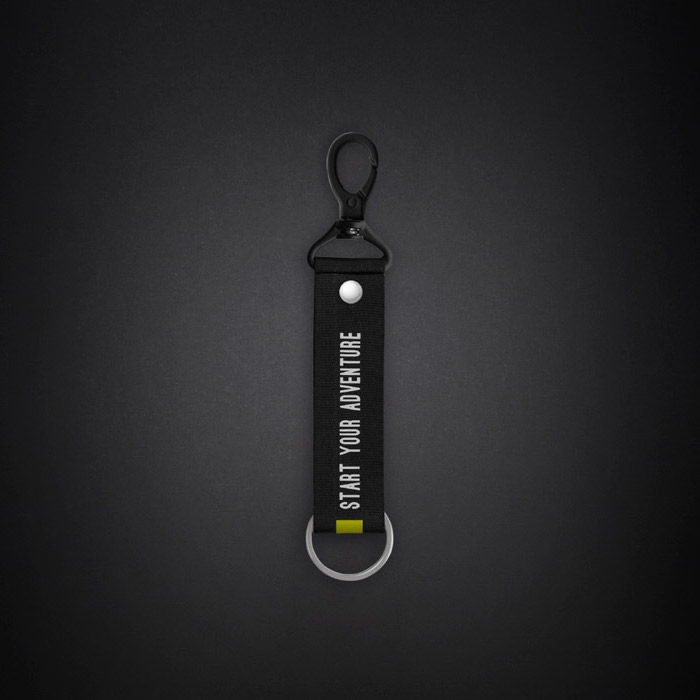 Small Yellow Text Line Lanyard